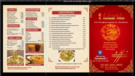 Online Menu of Lings Chinese Restaurant Restaurant, White City, Oregon.